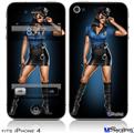iPhone 4 Decal Style Vinyl Skin - Police Dept Pin Up Girl (DOES NOT fit newer iPhone 4S)