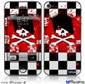 iPhone 4 Decal Style Vinyl Skin - Emo Skull 5 (DOES NOT fit newer iPhone 4S)