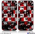 iPhone 4 Decal Style Vinyl Skin - Checker Graffiti (DOES NOT fit newer iPhone 4S)
