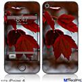 iPhone 4 Decal Style Vinyl Skin - Wet Leaves (DOES NOT fit newer iPhone 4S)