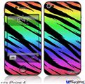 iPhone 4 Decal Style Vinyl Skin - Tiger Rainbow (DOES NOT fit newer iPhone 4S)