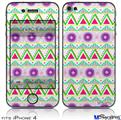 iPhone 4 Decal Style Vinyl Skin - Kearas Tribal 1 (DOES NOT fit newer iPhone 4S)