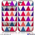 iPhone 4 Decal Style Vinyl Skin - Triangles Berries (DOES NOT fit newer iPhone 4S)