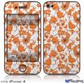 iPhone 4 Decal Style Vinyl Skin - Flowers Pattern 14 (DOES NOT fit newer iPhone 4S)