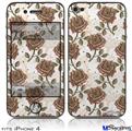 iPhone 4 Decal Style Vinyl Skin - Flowers Pattern Roses 20 (DOES NOT fit newer iPhone 4S)