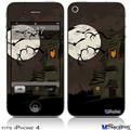 iPhone 4 Decal Style Vinyl Skin - Halloween Haunted House (DOES NOT fit newer iPhone 4S)