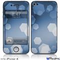 iPhone 4 Decal Style Vinyl Skin - Bokeh Hex Blue (DOES NOT fit newer iPhone 4S)