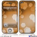 iPhone 4 Decal Style Vinyl Skin - Bokeh Hex Orange (DOES NOT fit newer iPhone 4S)