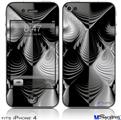 iPhone 4 Decal Style Vinyl Skin - Positive Negative (DOES NOT fit newer iPhone 4S)