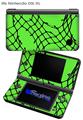 Ripped Fishnets Green - Decal Style Skin fits Nintendo DSi XL (DSi SOLD SEPARATELY)