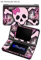 Pink Skull - Decal Style Skin fits Nintendo DSi XL (DSi SOLD SEPARATELY)