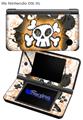 Cartoon Skull Orange - Decal Style Skin fits Nintendo DSi XL (DSi SOLD SEPARATELY)