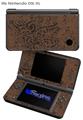 Folder Doodles Chocolate Brown - Decal Style Skin fits Nintendo DSi XL (DSi SOLD SEPARATELY)