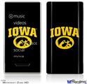 Zune HD Skin - Iowa Hawkeyes Tigerhawk Oval 01 Gold on Black