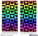 Zune HD Skin - Love Heart Checkers Rainbow