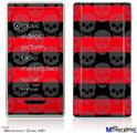 Zune HD Skin - Skull Stripes Red