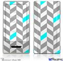 Zune HD Skin - Chevrons Gray And Aqua