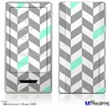 Zune HD Skin - Chevrons Gray And Seafoam