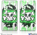 Zune HD Skin - Cartoon Skull Green