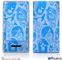 Zune HD Skin - Skull Sketches Blue