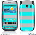 LG Vortex Skin - Psycho Stripes Neon Teal and Gray