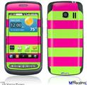 LG Vortex Skin - Psycho Stripes Neon Green and Hot Pink