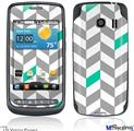 LG Vortex Skin - Chevrons Gray And Turquoise