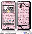 HTC Droid Incredible Skin - Fight Like A Girl Breast Cancer Ribbons and Hearts