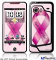 HTC Droid Incredible Skin - Fight Like a Girl Breast Cancer Pink Ribbon on Pink