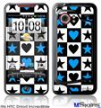 HTC Droid Incredible Skin - Hearts And Stars Blue