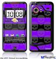 HTC Droid Incredible Skin - Skull Stripes Purple