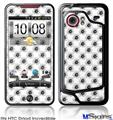 HTC Droid Incredible Skin - Kearas Daisies Black on White