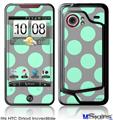 HTC Droid Incredible Skin - Kearas Polka Dots Mint And Gray