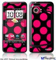HTC Droid Incredible Skin - Kearas Polka Dots Pink On Black