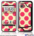 HTC Droid Incredible Skin - Kearas Polka Dots Pink On Cream