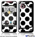 HTC Droid Incredible Skin - Kearas Polka Dots White And Black