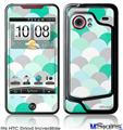 HTC Droid Incredible Skin - Brushed Circles Seafoam