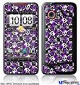 HTC Droid Incredible Skin - Splatter Girly Skull Purple