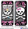 HTC Droid Incredible Skin - Pink Bow Skull