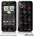 HTC Droid Incredible Skin - Kearas Peace Signs Black