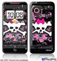 HTC Droid Incredible Skin - Pink Bow Skull