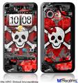 HTC Droid Incredible Skin - Emo Skull Bones