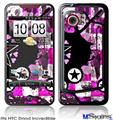 HTC Droid Incredible Skin - Pink Star Splatter