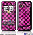 HTC Droid Incredible Skin - Pink Checkerboard Sketches