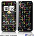 HTC Droid Incredible Skin - Kearas Hearts Black