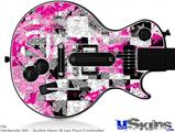 Guitar Hero III Wii Les Paul Skin - Checker Skull Splatter