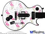 Guitar Hero III Wii Les Paul Skin - Flamingos on White