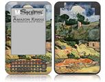 Vincent Van Gogh Shelters In Cordeville - Decal Style Skin fits Amazon Kindle 3 Keyboard (with 6 inch display)