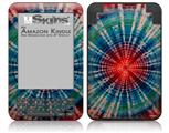 Tie Dye Bulls Eye 100 - Decal Style Skin fits Amazon Kindle 3 Keyboard (with 6 inch display)