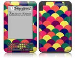 Brushed Cirlces Multi Dark - Decal Style Skin fits Amazon Kindle 3 Keyboard (with 6 inch display)